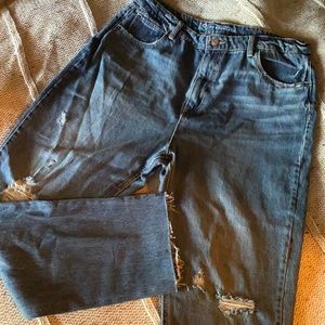 Super High-Rise slim straight Jeans